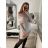 Women's Knitted Carmen Turtleneck Long Sleeve Dress (S/M ONE SIZE) ITALIAN IM422JK7026