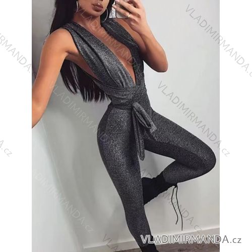 Women's Long Elegant Long Sleeve Jumpsuit (S/M ONE SIZE) ITALIAN FASHION IMWDD223953