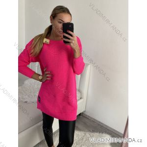 Women's Long Sleeve Knitted Dress (S/M/L ONE SIZE) ITALIAN FASHION IM4221287