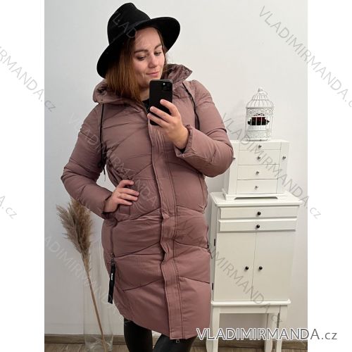 Women's Plus Size Winter Jacket (3XL-7XL) POLISH FASHION HKW222274 56 brown Chocolate