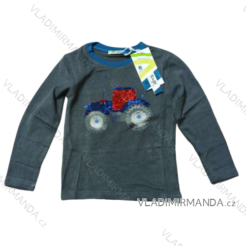 T-shirt long sleeve with sequins kids boys (98-128) KUGO S3136