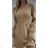 Women's Warm Long Sleeve Knitted Dress (S/M ONE SIZE) ITALIAN FASHION IMD221070