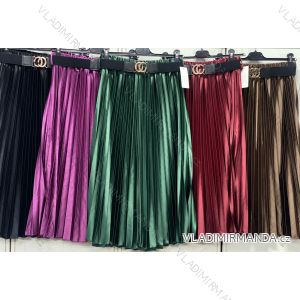 Women's Long Pleated Skirt (S/M ONE SIZE) ITALIAN FASHION IMC22886