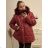 Women's Plus Size Winter Jacket (3XL-7XL) POLISH FASHION HKW222274 62 Wine