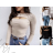 Women's Stand Collar Long Sleeve Knitted Sweater (S/M ONE SIZE) ITALIAN FASHION IMPLI228596