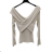 Women's Stand Collar Long Sleeve Knitted Sweater (S/M ONE SIZE) ITALIAN FASHION IMPLI228596