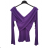 Women's Stand Collar Long Sleeve Knitted Sweater (S/M ONE SIZE) ITALIAN FASHION IMPLI228596