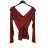 Women's Stand Collar Long Sleeve Knitted Sweater (S/M ONE SIZE) ITALIAN FASHION IMPLI228596