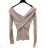 Women's Stand Collar Long Sleeve Knitted Sweater (S/M ONE SIZE) ITALIAN FASHION IMPLI228596