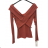 Women's Stand Collar Long Sleeve Knitted Sweater (S/M ONE SIZE) ITALIAN FASHION IMPLI228596