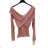 Women's Stand Collar Long Sleeve Knitted Sweater (S/M ONE SIZE) ITALIAN FASHION IMPLI228596