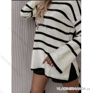 Women's Stand Collar Long Sleeve Knitted Sweater (S/M ONE SIZE) ITALIAN FASHION IMPLI228596