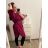 Extended Shirt/Shirt Dress With Belt Long Sleeve Women's Plus Size (XL/2XL ONE SIZE) ITALIAN FASHION IMPBB222713DS