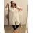Extended Shirt/Shirt Dress With Belt Long Sleeve Women's Plus Size (XL/2XL ONE SIZE) ITALIAN FASHION IMPBB222713DS