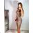 Women's Elegant Glitter Long Sleeve Dress (S/M ONE SIZE) ITALIAN FASHION IMWB22349