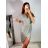 Women's Elegant Glitter Long Sleeve Dress (S/M ONE SIZE) ITALIAN FASHION IMWB22349