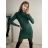 Women's Long Knitted Turtleneck Short Sleeve Dress (S/M ONE SIZE) ITALIAN FASHION IMM22FD51751