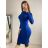 Women's Long Sleeve Turtleneck Knit Dress (S/M ONE SIZE) ITALIAN FASHION IMM22J51753