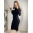 Women's Long Sleeve Turtleneck Knit Dress (S/M ONE SIZE) ITALIAN FASHION IMM22J51753