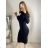 Women's Long Sleeve Turtleneck Knit Dress (S/M ONE SIZE) ITALIAN FASHION IMM22J51753