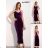 Women's Long Elegant Velvet Strap Dress (S/M ONE SIZE) ITALIAN FASHION IMWKK2275627