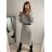 Women's Belted Long Sleeve Knitted Dress (S/M ONE SIZE) ITALIAN FASHION IMWA223040