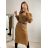 Women's Belted Long Sleeve Knitted Dress (S/M ONE SIZE) ITALIAN FASHION IMWA223040