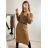 Women's Belted Long Sleeve Knitted Dress (S/M ONE SIZE) ITALIAN FASHION IMWA223040