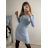 Women's Cashmere Long Sleeve Turtleneck Knit Dress (S/M ONE SIZE) EBELIEVE MA722S-3120/DU2 L/XL Old Pink