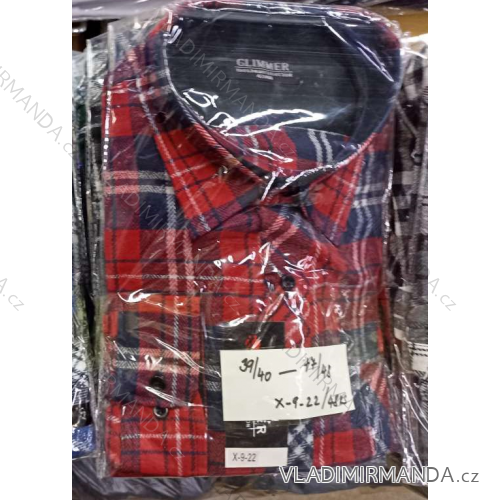 Men's long flannel shirts (39/40-47/48) GLIMMER GLI22x-9-22