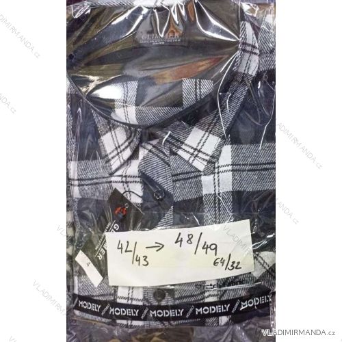 Men's long flannel shirts (42/43-48/49) GLIMMER GLI22x-9-4