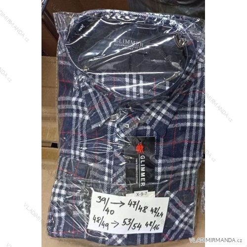 Men's long flannel shirts (39/40-47/48) GLIMMER GLI22x-9-7