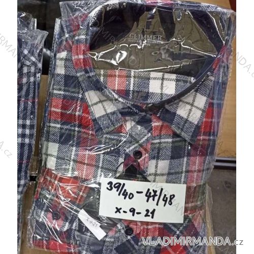 Men's long flannel shirts (39/40-47/48) GLIMMER GLI22x-9-21