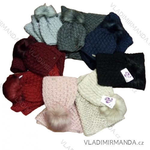 Women's knitted cravat winter (ONE SIZE) POLISH MANUFACTURING PVF22BONA