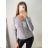 Svetr tenký na knoflíčky dlouhý rukáv dámský (S/M ONE SIZE) ITALSKá MóDA IMM22Fd9072 S/M Gray