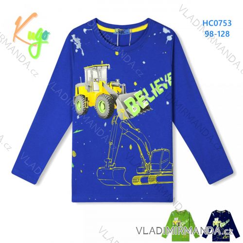 T-shirt long sleeve with sequins kids boys (98-128) KUGO S3136