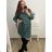 Women's Plus Size Long Sleeve Dress (XL/2XL ONE SIZE) ITALIAN FASHION IMWQ22ELISA