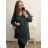 Women's Plus Size Long Sleeve Dress (2XL/3XL/4XL ONE SIZE) ITALIAN FASHION IMWQ22ANNA