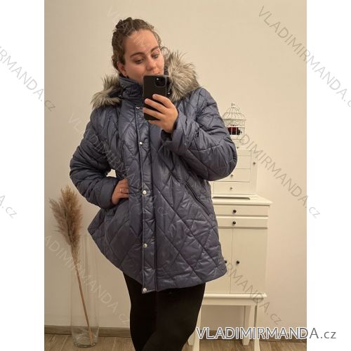 Women's Plus Size Winter Jacket (3XL-7XL) POLISH FASHION HKW222274 54 blue