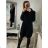 Women's Long Sleeve Turtleneck Knitted Dress (S/M ONE SIZE) ITALIAN FASHION IM4227200