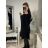 Women's Long Sleeve Turtleneck Knitted Dress (S/M ONE SIZE) ITALIAN FASHION IM4227200