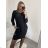 Dress classic long sleeve women (S / M ONE SIZE) ITALIAN FASHION IMM20548W S/M Black