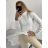 Women's Warm Knitted Turtleneck Long Sleeve Sweater (S/M ONE SIZE) ITALIAN FASHION IMM22FD1001 S/M white