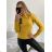 Women's Warm Knitted Turtleneck Long Sleeve Sweater (S/M ONE SIZE) ITALIAN FASHION IMM22FD1001 S/M white