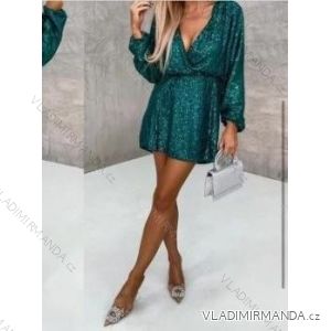 Women's Elegant Sparkly Sequin Long Sleeve Dress (S/M ONE SIZE) ITALIAN FASHION IMWY224085