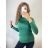 Slim Turtleneck Long Sleeve Glitter Women's Sweater (S/M ONE SIZE) ITALIAN FASHION IMM22FD5851/DR2 Black