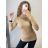 Slim Turtleneck Long Sleeve Glitter Women's Sweater (S/M ONE SIZE) ITALIAN FASHION IMM22FD5851/DR2 Black