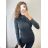 Slim Turtleneck Long Sleeve Glitter Women's Sweater (S/M ONE SIZE) ITALIAN FASHION IMM22FD5851/DR2 Black