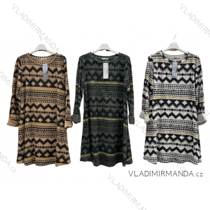 Women's Knitted Long Sleeve Dress (L/XL ONE SIZE) ITALIAN FASHION IMD211019