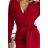 401-1 CELIA Envelope dress with a neckline on the back - burgundy